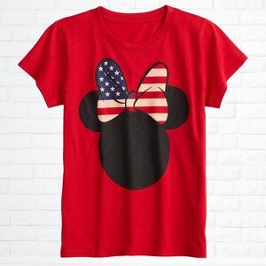 NWT Disney's Minnie Mouse Patriotic Graphic Tee (Girls M/8)